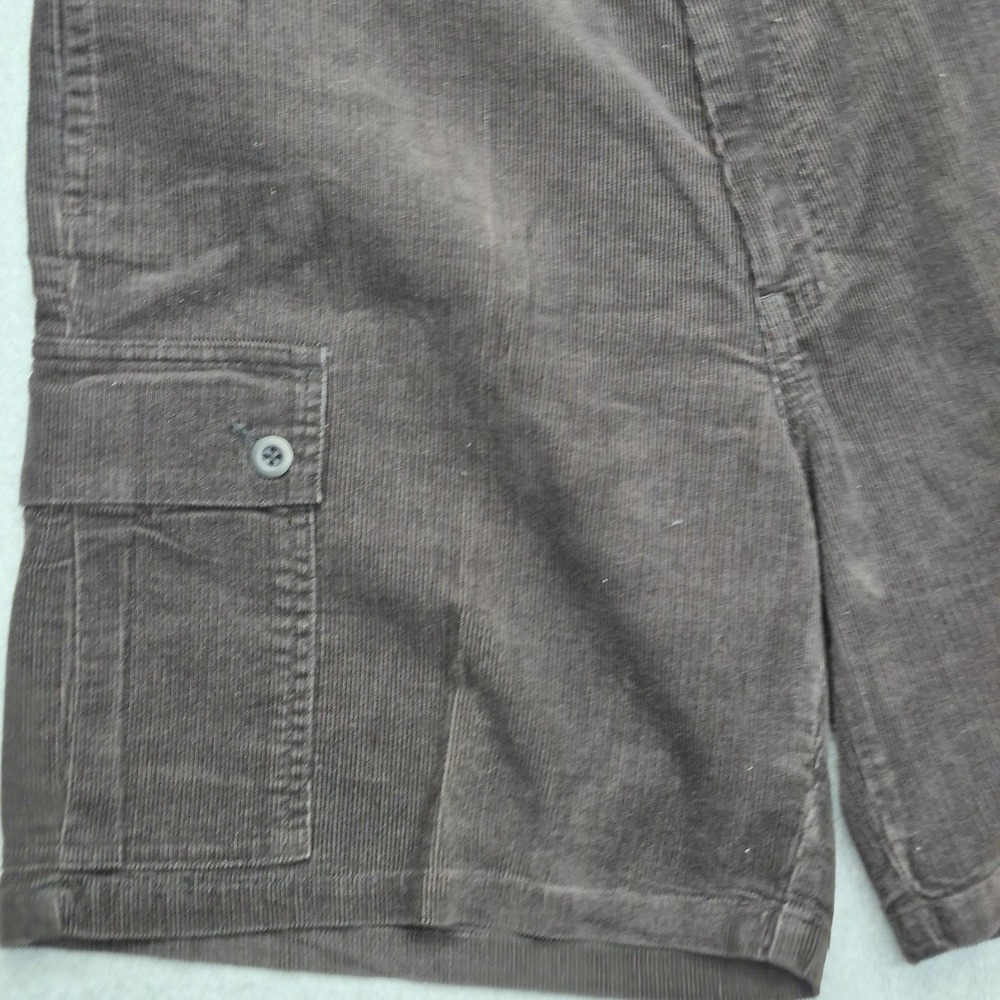 Vintage Polo Ralph Lauren Corduroy Shorts Men 35 Brown Cargo Gorpcore Skater Y2K - Picture 14 of 16